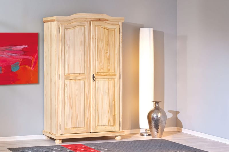 Amalia Garderobe 104 cm - Furu - Oppbevaring - Garderober & garderobesystem - Garderobeskap