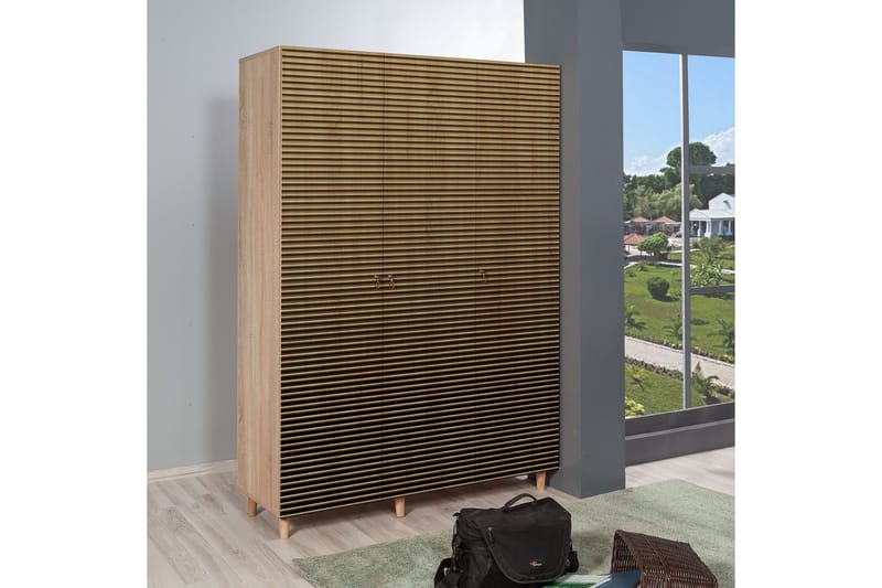 Brokind Garderobe 135 cm - Brun/Eik - Oppbevaring - Garderober & garderobesystem - Garderobeskap