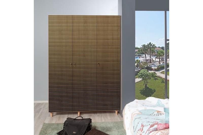 Brokind Garderobe 135 cm - Brun/Eik - Oppbevaring - Garderober & garderobesystem - Garderobeskap