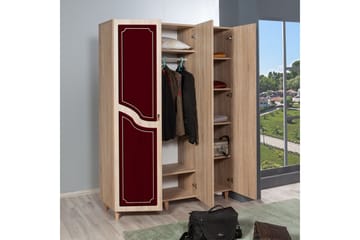 Brokind Garderobe 135 cm - Brun/Rød - Oppbevaring - Garderober & garderobesystem - Garderobeskap