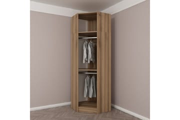 Fruitland Hjørnegarderobe 74 cm - Eik - Oppbevaring - Garderober & garderobesystem - Garderobeskap
