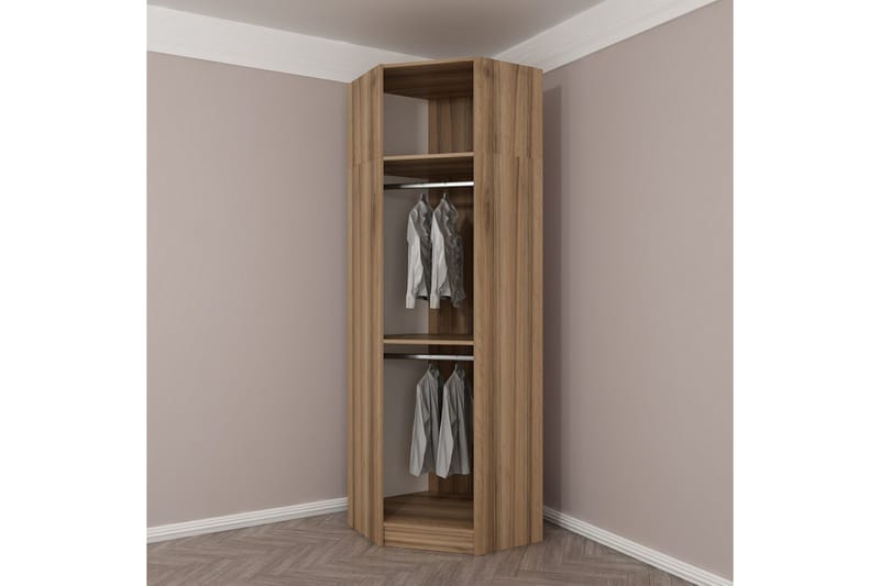 Fruitland Hjørnegarderobe 74 cm - Eik - Oppbevaring - Garderober & garderobesystem - Garderobeskap