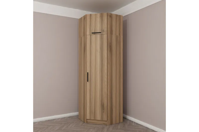 Fruitland Hjørnegarderobe 74 cm - Eik - Oppbevaring - Garderober & garderobesystem - Garderobeskap