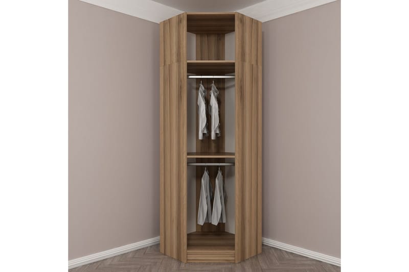Fruitland Hjørnegarderobe 74 cm - Eik - Oppbevaring - Garderober & garderobesystem - Garderobeskap