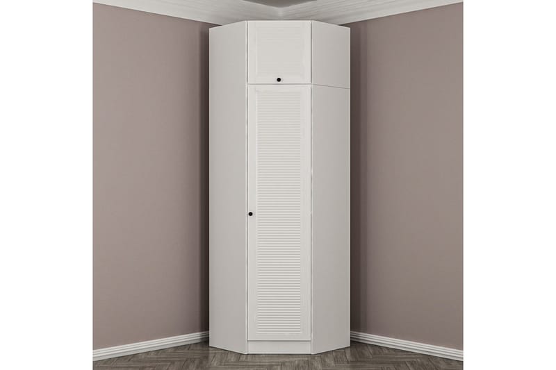 Fruitland Hjørnegarderobe 74 cm - Hvit - Oppbevaring - Garderober & garderobesystem - Garderobeskap