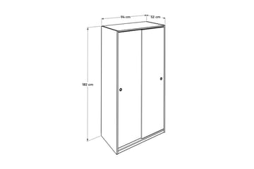 Garderobe 94x182 cm - Natur - Oppbevaring - Garderober & garderobesystem - Garderobeskap
