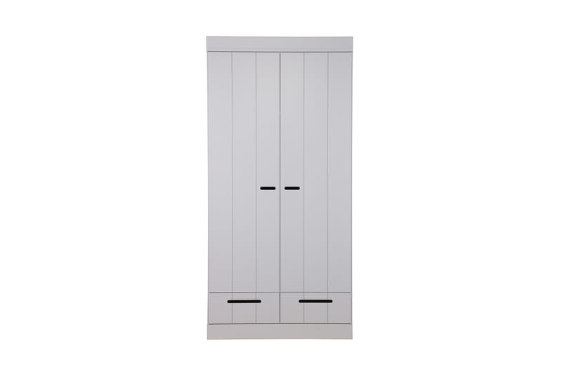 Garderobe Floella 94 cm 2 Dører 2 Skuffer - Grå Furu - Oppbevaring - Garderober & garderobesystem - Garderobeskap