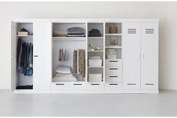 Garderobe Floella 94 cm 2 Dører - Hvit Furu - Oppbevaring - Garderober & garderobesystem - Garderobeskap