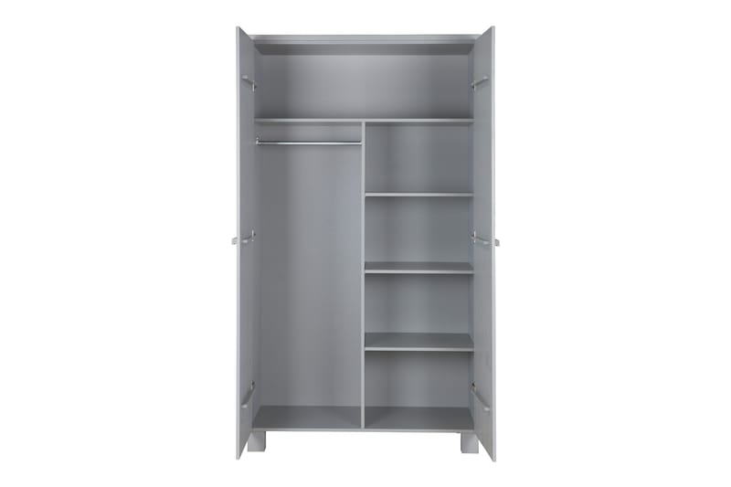 Garderobe Mitchell 202 cm - Grå Furu - Oppbevaring - Garderober & garderobesystem - Garderobeskap