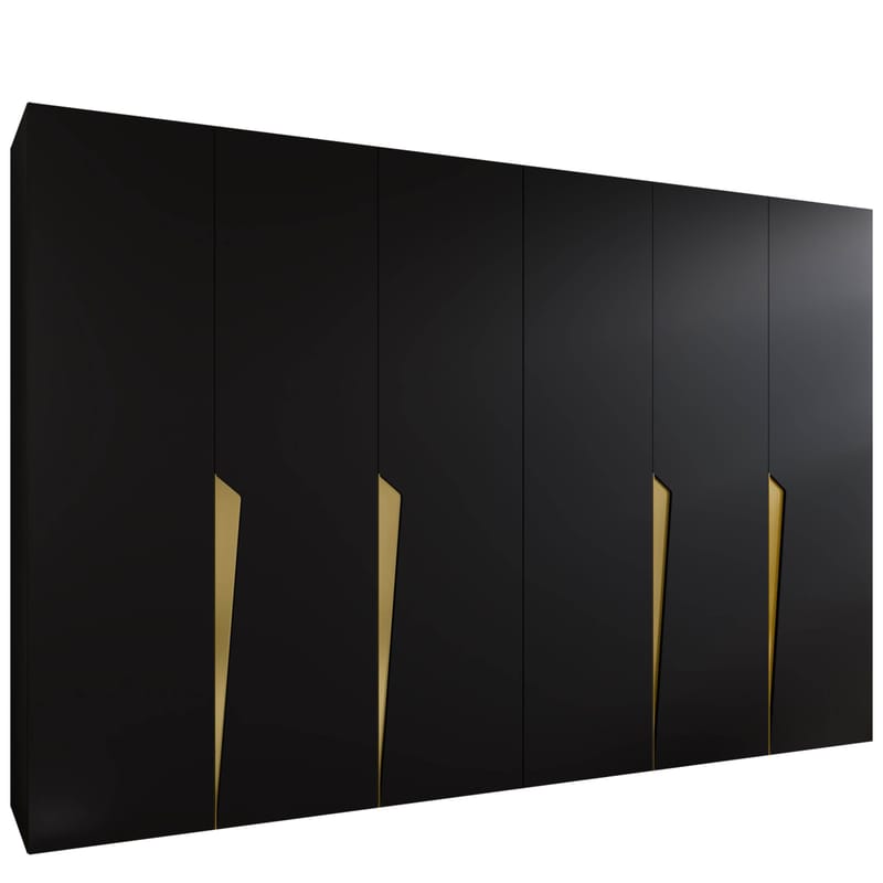 garderobeskap Garderobeskap PIANO 1 300 svart Gull - Oppbevaring - Garderober & garderobesystem