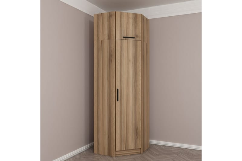 Hjørnegarderobe Cambrian 74 cm - Eik - Garderobeskap - Hjørnegarderobe