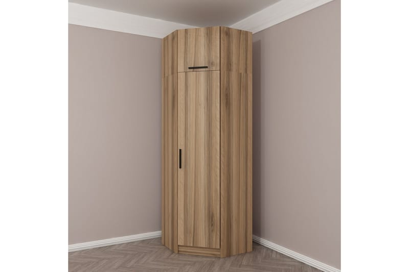 Hjørnegarderobe Cambrian 74 cm - Eik - Garderobeskap - Hjørnegarderobe