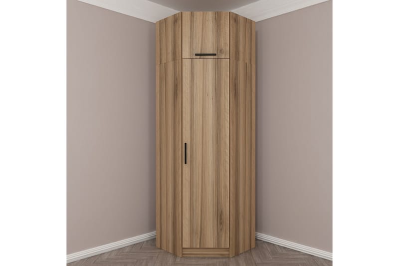 Hjørnegarderobe Cambrian 74 cm - Eik - Garderobeskap - Hjørnegarderobe