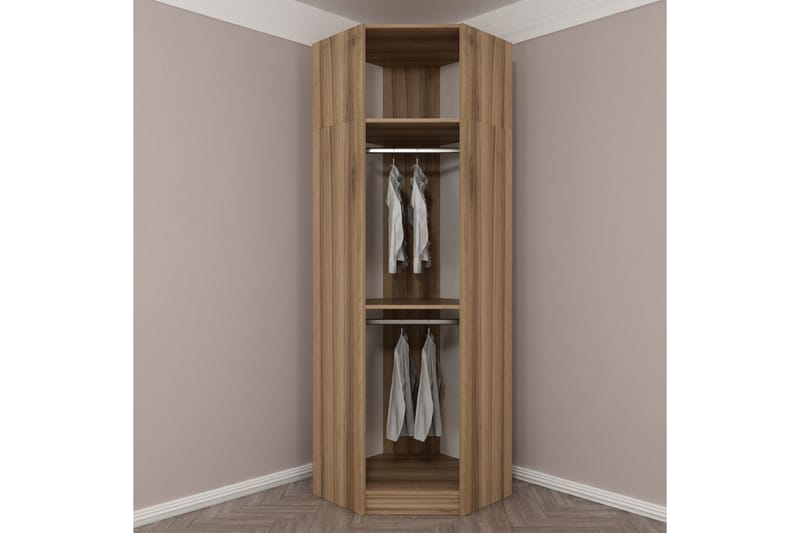 Hjørnegarderobe Cambrian 74 cm - Eik - Garderobeskap - Hjørnegarderobe