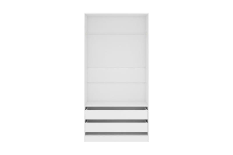 Garderobeskap hvit 100x50x200 cm sponplate - Hvit - Garderober & garderobesystem - Garderobeskap