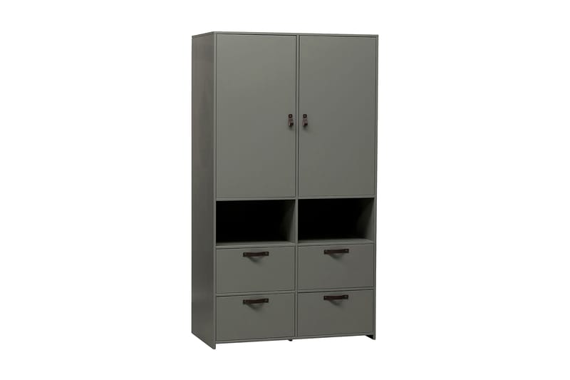 Jirueque Garderobe med Oppbevaring, Grå