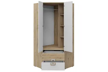 Klacksberg Garderobe 87x87x190 cm - Beige / Hvit - Oppbevaring - Garderober & garderobesystem - Garderobeskap