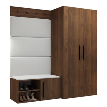 garderobeskap Medi Valnøtt + Soft 017
