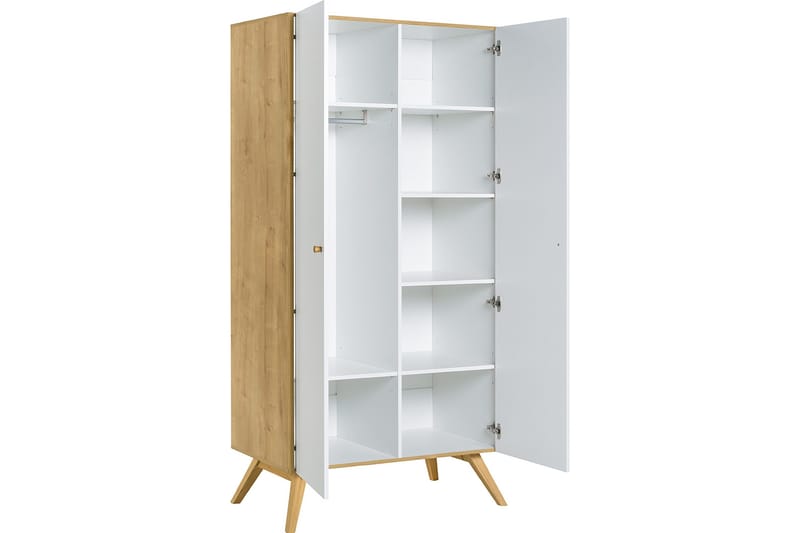 Nature Garderobe Hvit/Natur - Hvit/Tre/natur - Oppbevaring - Garderober & garderobesystem - Garderobeskap