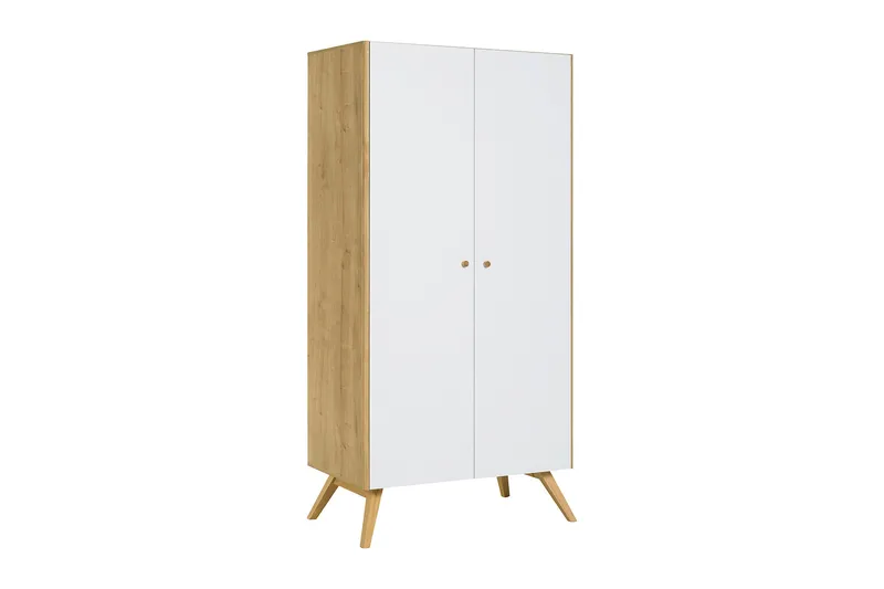 Nature Garderobe Hvit/Natur, Hvit/Tre/natur