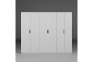 Olera Garderobe 220x180 cm - Hvit - Oppbevaring - Garderober & garderobesystem - Garderobeskap