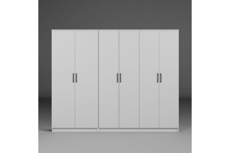 Olera Garderobe 220x180 cm - Hvit - Oppbevaring - Garderober & garderobesystem - Garderobeskap