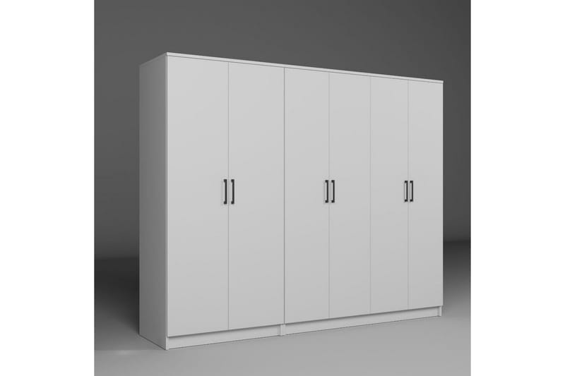 Olera Garderobe 220x180 cm - Hvit - Oppbevaring - Garderober & garderobesystem - Garderobeskap
