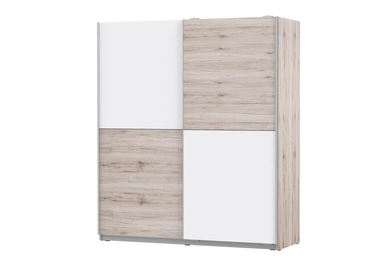 Slosser Garderobe 170x191 cm - Lysebrun - Oppbevaring - Garderober & garderobesystem - Garderobeskap