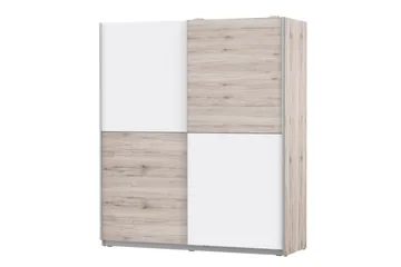 Slosser Garderobe 170x191 cm - Lysebrun - Oppbevaring - Garderober & garderobesystem - Garderobeskap