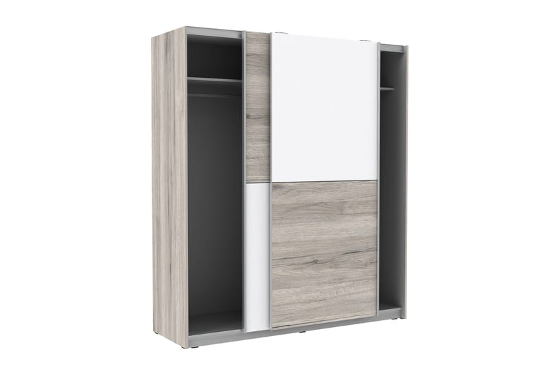 Slosser Garderobe 170x191 cm - Lysebrun - Oppbevaring - Garderober & garderobesystem - Garderobeskap
