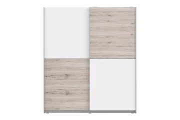 Slosser Garderobe 170x191 cm - Lysebrun - Oppbevaring - Garderober & garderobesystem - Garderobeskap