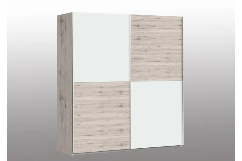 Slosser Garderobe 170x191 cm - Lysebrun - Oppbevaring - Garderober & garderobesystem - Garderobeskap