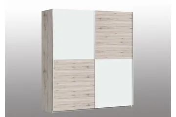 Slosser Garderobe 170x191 cm - Lysebrun - Oppbevaring - Garderober & garderobesystem - Garderobeskap