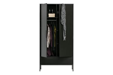 Swichor Garderobe 100 cm i Malt Tre - Sort - Oppbevaring - Garderober & garderobesystem - Garderobeskap