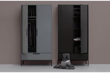 Swichor Garderobe 100 cm i Malt Tre - Sort - Oppbevaring - Garderober & garderobesystem - Garderobeskap
