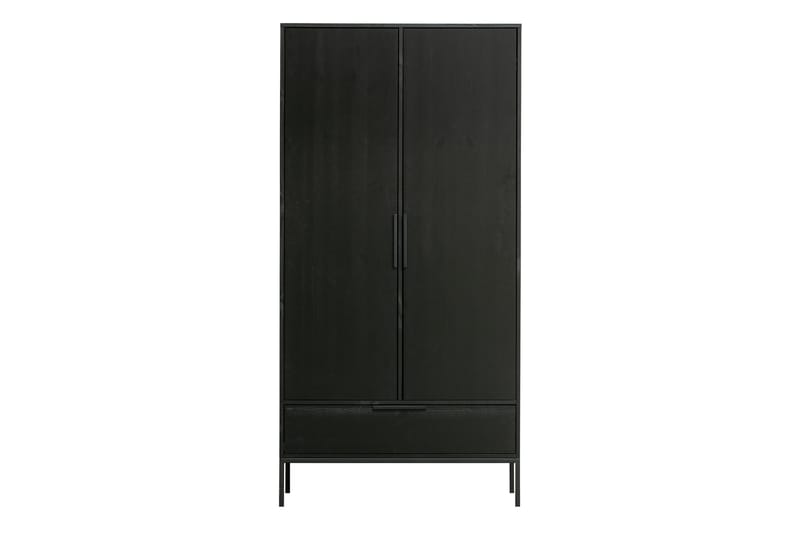 Swichor Garderobe 100 cm i Malt Tre - Sort - Oppbevaring - Garderober & garderobesystem - Garderobeskap