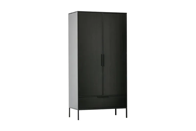 Swichor Garderobe 100 cm i Malt Tre, Sort