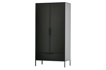 Swichor Garderobe 100 cm i Malt Tre - Sort - Oppbevaring - Garderober & garderobesystem - Garderobeskap