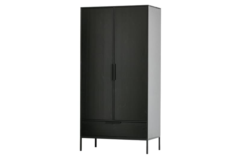 Swichor Garderobe 100 cm i Malt Tre - Sort - Oppbevaring - Garderober & garderobesystem - Garderobeskap