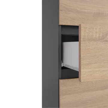 Garderobeskap uten speil Hudnall garderobe 38x35 cm høy Natur,Antracit - Oppbevaring - Garderober & garderobesystem