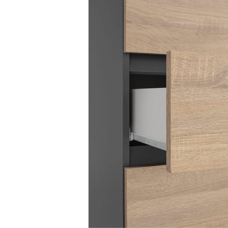 Garderobeskap uten speil Hudnall garderobe 38x35 cm høy Natur,Antracit - Oppbevaring - Garderober & garderobesystem