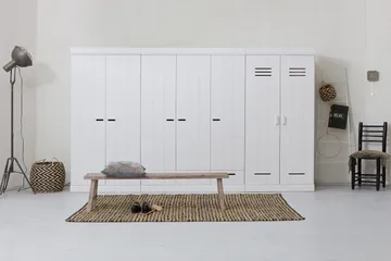 Varius Garderobe 140 cm 3 Dører 3 Skuffer - Hvit Furu - Oppbevaring - Garderober & garderobesystem - Garderobeskap