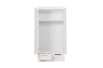 Varius Garderobe 195 cm 2 Dører 2 Skuffer - Hvit Furu - Oppbevaring - Garderober & garderobesystem - Garderobeskap
