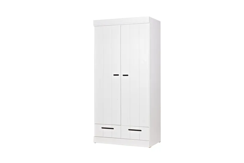 Varius Garderobe 195 cm 2 Dører 2 Skuffer - Hvit Furu - Oppbevaring - Garderober & garderobesystem - Garderobeskap
