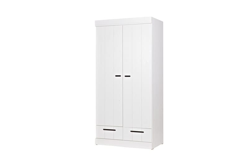 Varius Garderobe 195 cm 2 Dører 2 Skuffer - Hvit Furu - Oppbevaring - Garderober & garderobesystem - Garderobeskap