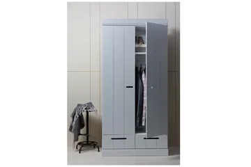 Varius Garderobe 94 cm 2 Dører 2 Skuffer - Grå Furu - Oppbevaring - Garderober & garderobesystem - Garderobeskap