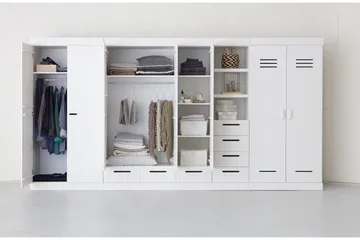 Varius Garderobe 94 cm 2 Dører - Hvit Furu - Oppbevaring - Garderober & garderobesystem - Garderobeskap