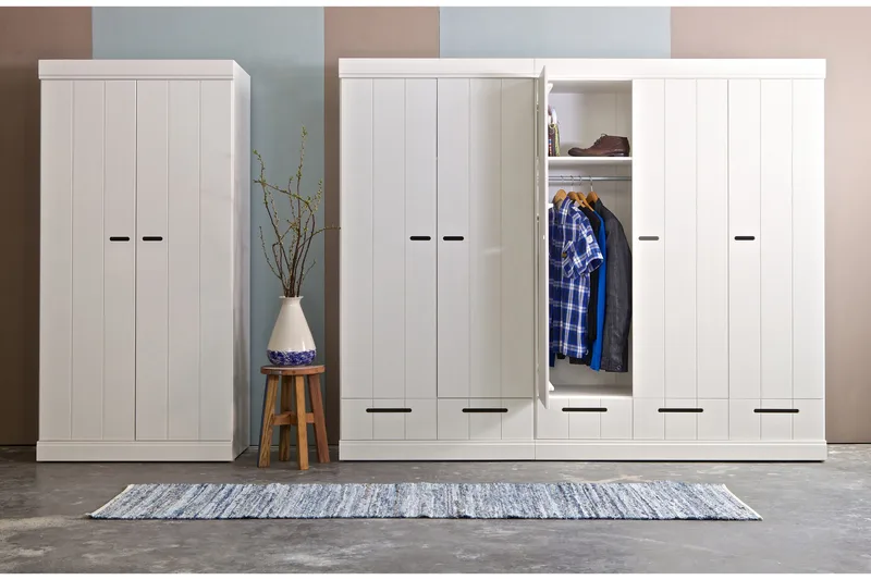 Varius Garderobe 94 cm 2 Dører - Hvit Furu - Oppbevaring - Garderober & garderobesystem - Garderobeskap