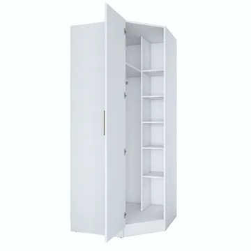 Garderobeskap Wallxpert Gala Shelf (91 x 210 x 57,5 cm) hvit - Hvit - Oppbevaring - Garderober & garderobesystem - Garderobeskap