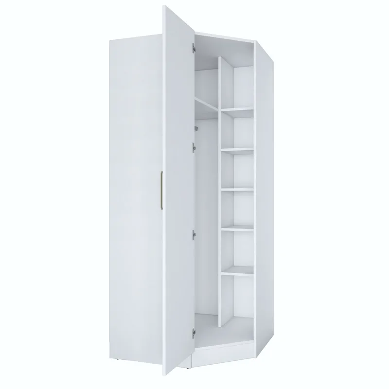 Garderobeskap Wallxpert Gala Shelf (91 x 210 x 57,5 cm) hvit - Hvit - Oppbevaring - Garderober & garderobesystem - Garderobeskap